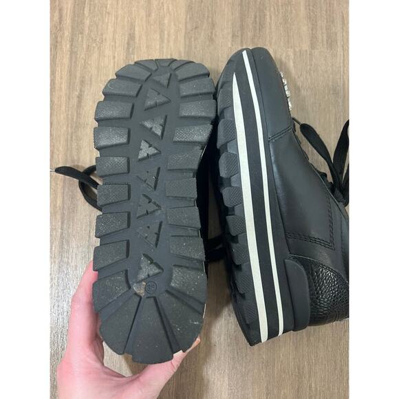 Janet Sport Black Sequined Sneakers Sz 38 - Picture 5 of 6